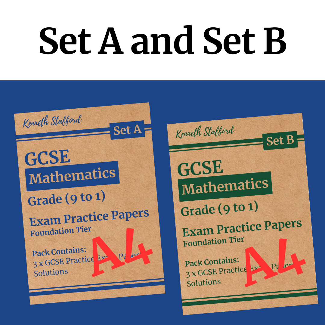 3 x GCSE Maths Exam Practice Papers - Set A. Foundation Tier.